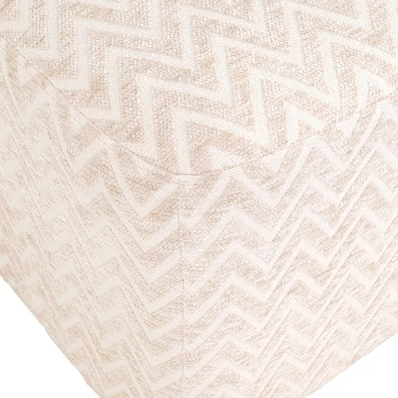 Pouf Ciela, Beige chevron von Richmond Interiors, Produktansicht 3