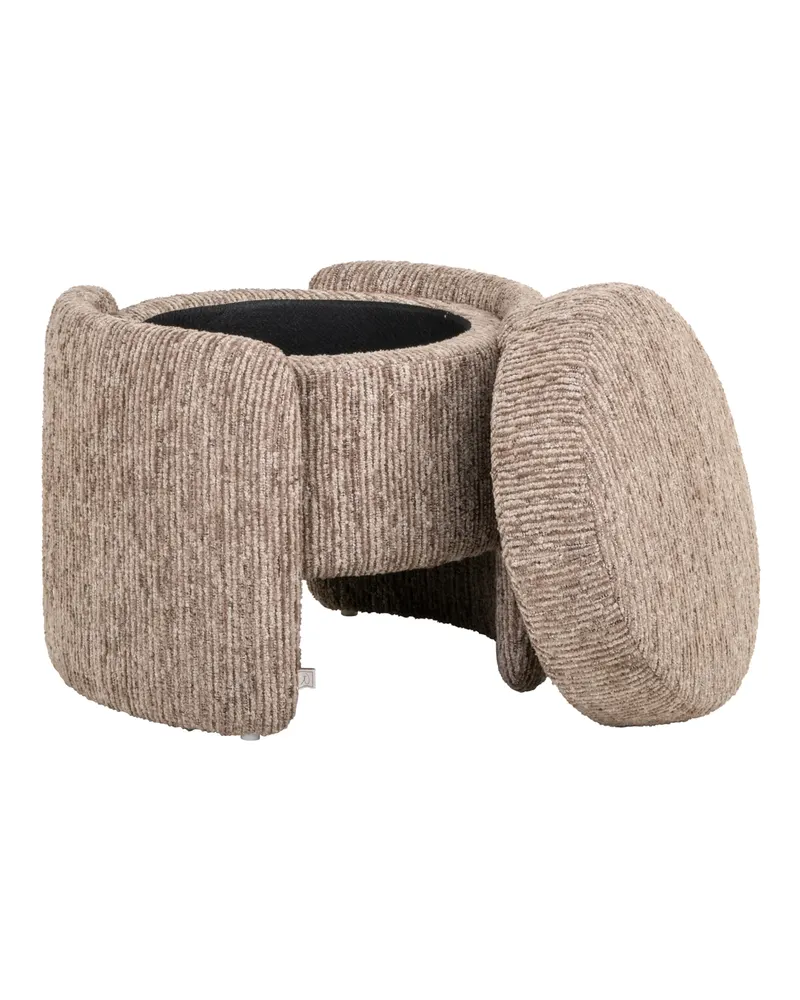 Pouf Cupid, Mocca linear von Richmond Interiors, Produktansicht 4