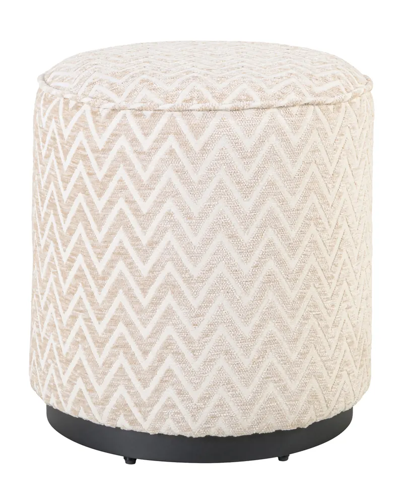 Pouf Lexie Beige Chevron von Richmond Interiors