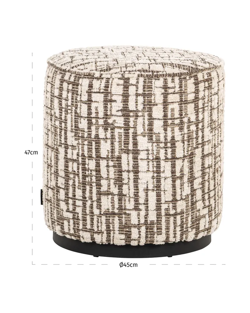 Pouf Lexie Creme von Richmond Interiors, Produktansicht 4