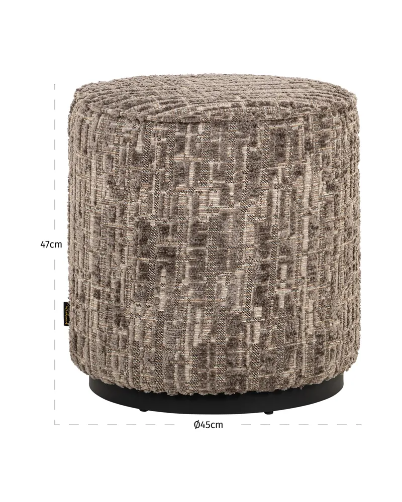 Pouf Lexie Greige von Richmond Interiors, Produktansicht 5