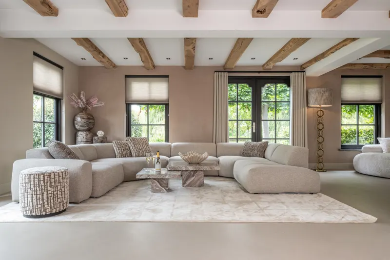 Pouf Lexie Greige von Richmond Interiors, Wohnbeispiel 7, im Wohnraum