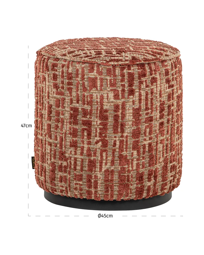 Pouf Lexie Terra von Richmond Interiors, Produktansicht 4