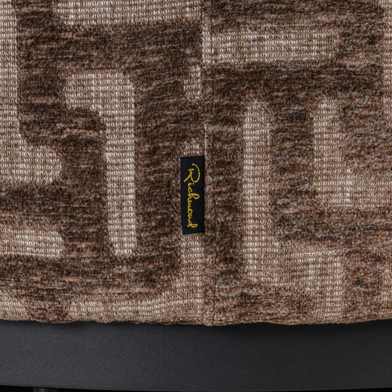 Pouf Lexie, Brown labyrinth, 70Ø cm von Richmond Interiors, Produktansicht 2