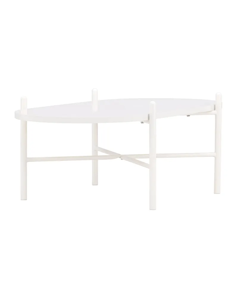Pueblo ovaler Couchtisch mit schlankem Stahlgestell in Beige, Ansicht 7