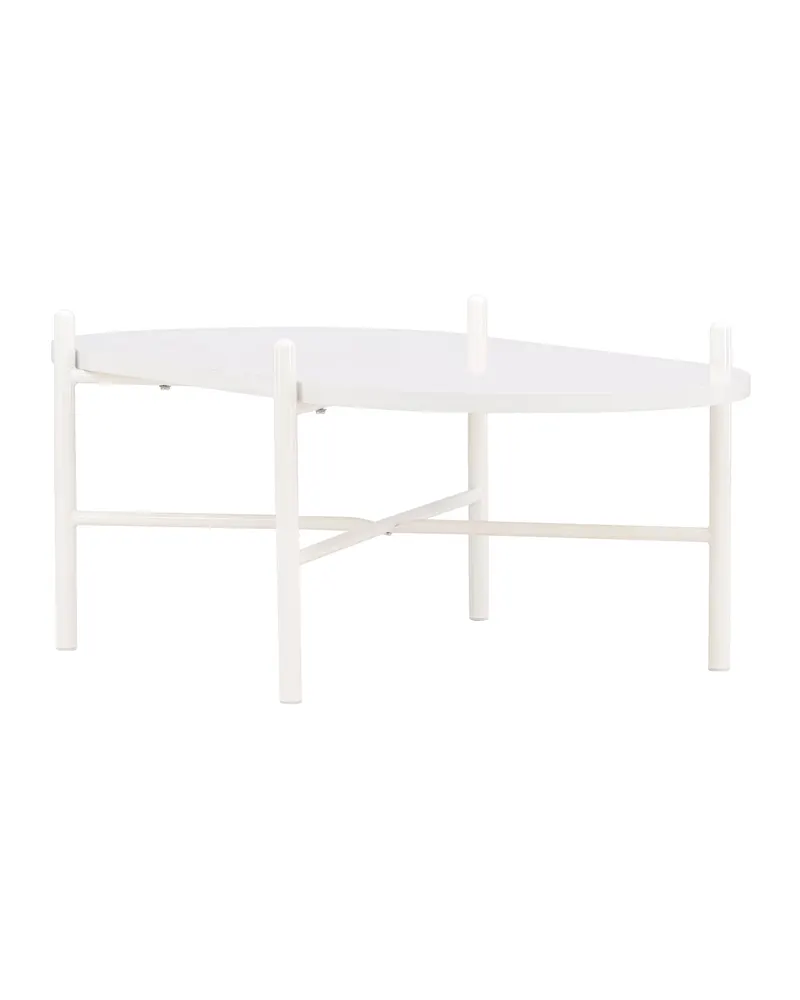 Pueblo ovaler Couchtisch mit schlankem Stahlgestell in Beige, Ansicht 11