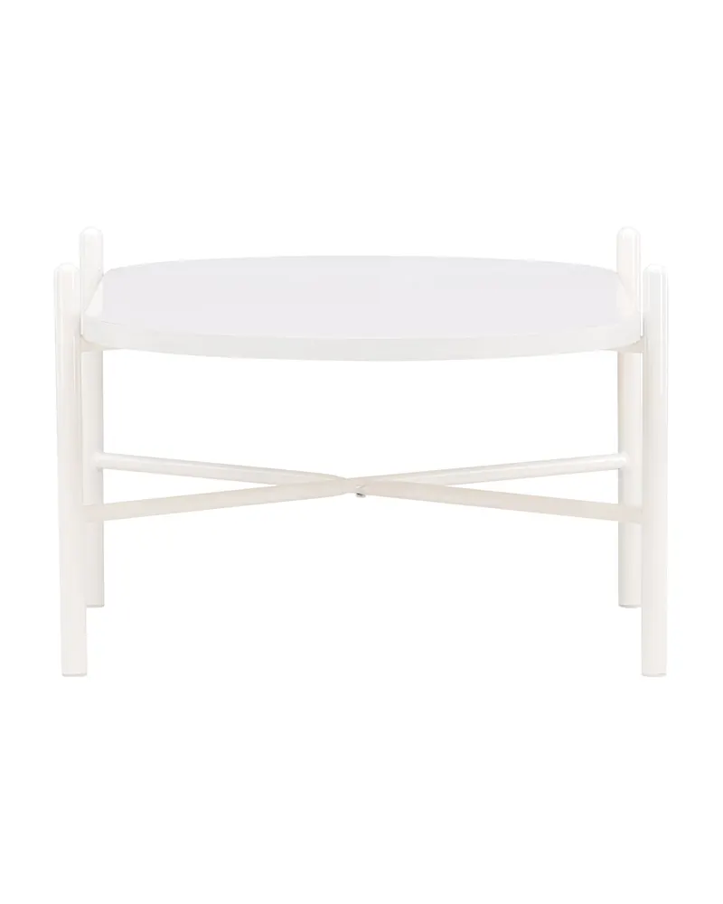 Pueblo ovaler Couchtisch mit schlankem Stahlgestell in Beige, Ansicht 4