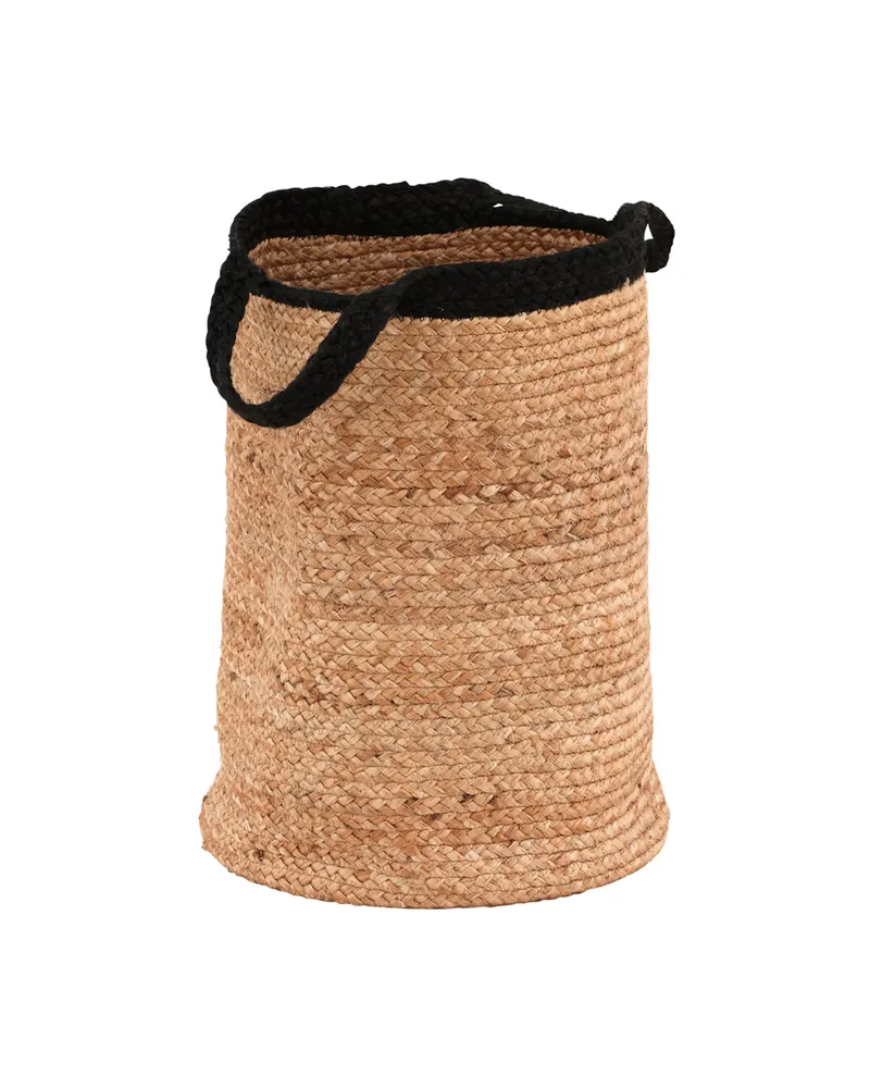 Pune hoher Aufbewahrungskorb aus Jute mit schwarzem Rand, Ansicht 6