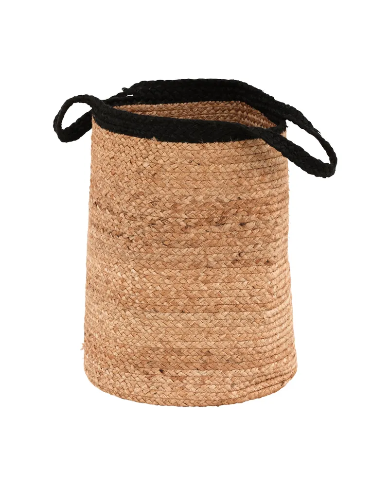 Pune hoher Aufbewahrungskorb aus Jute mit schwarzem Rand, Ansicht 9