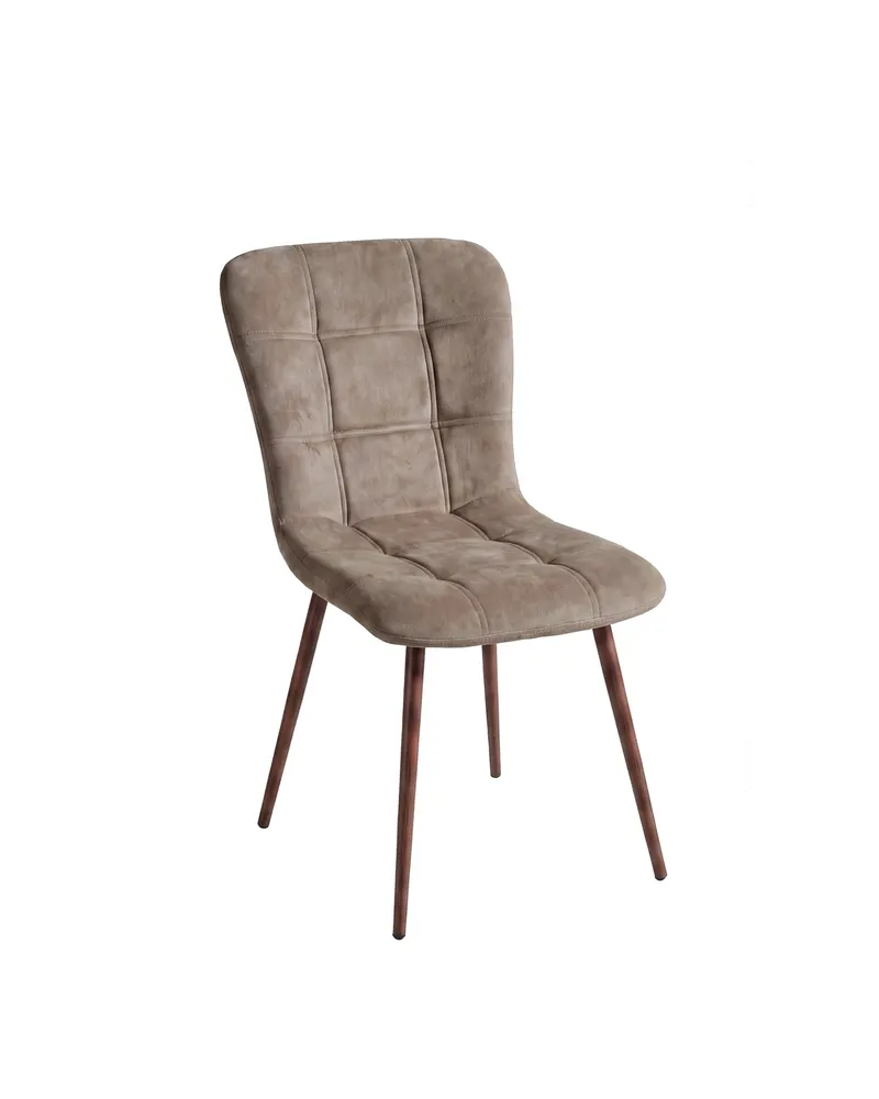 Punsch Esszimmerstühle im 2er-Set aus Samt in Braun, Gestell Natur, Ansicht 3