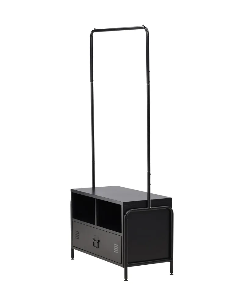 Quito Garderobe mit Kleiderstange, Fächern und Schublade, Ansicht 6