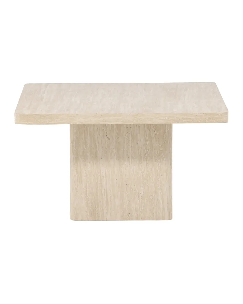 Qvart quadratischer Couchtisch auf Sockelfuß in 80 × 80 cm, Ansicht 7