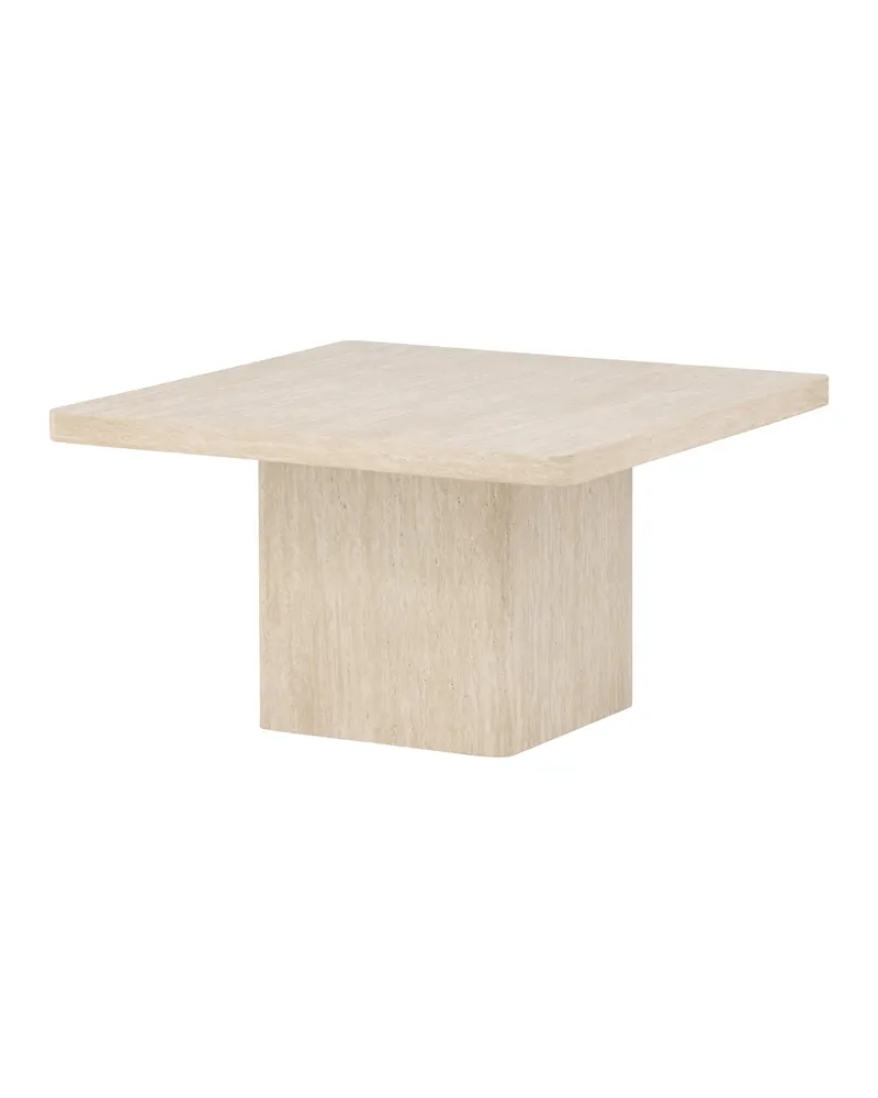 Qvart quadratischer Couchtisch auf Sockelfuß in 80 × 80 cm, Ansicht 8