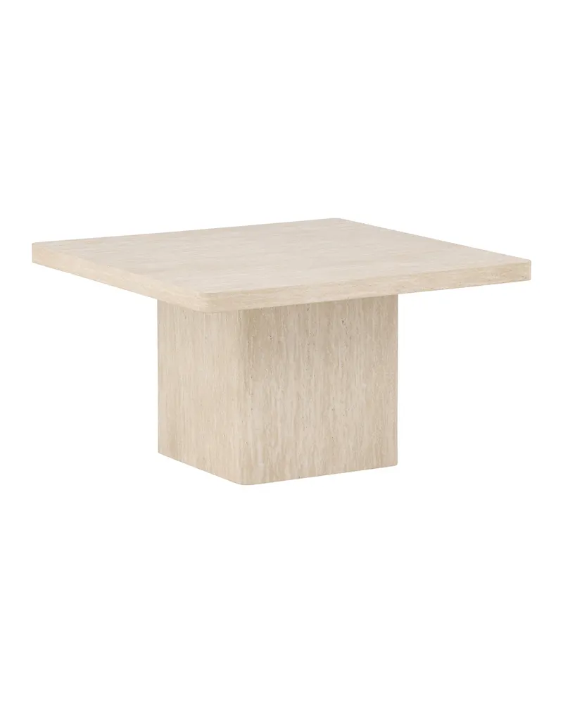 Qvart quadratischer Couchtisch auf Sockelfuß in 80 × 80 cm, Ansicht 9