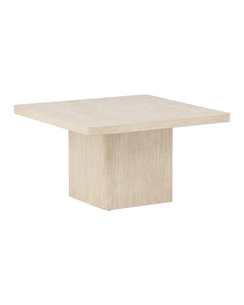 Qvart quadratischer Couchtisch auf Sockelfuß in 80 × 80 cm, Ansicht 12