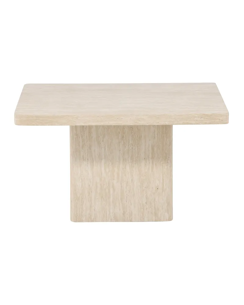 Qvart quadratischer Couchtisch auf Sockelfuß in 80 × 80 cm, Ansicht 4