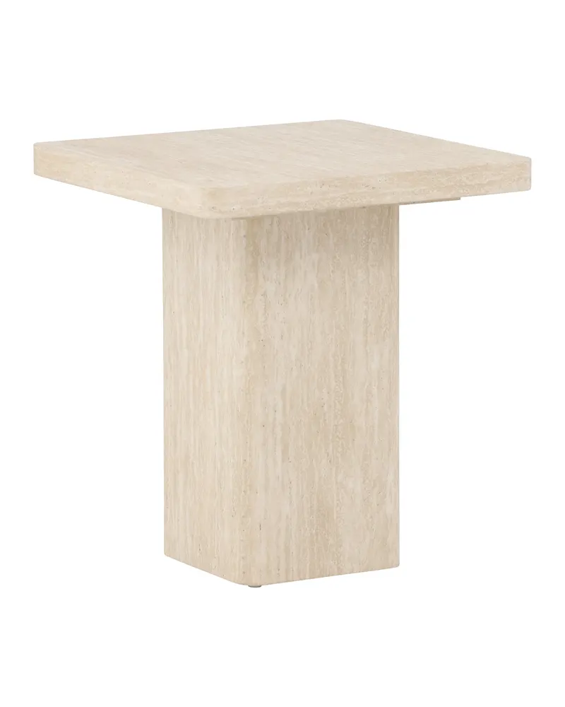Qvart quadratischer Couchtisch auf Sockelfuß in 50 × 50 cm, Ansicht 6