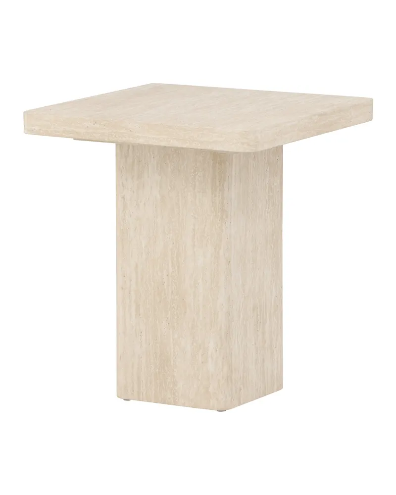 Qvart quadratischer Couchtisch auf Sockelfuß in 50 × 50 cm, Ansicht 8