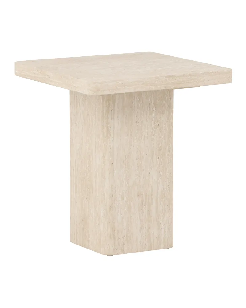 Qvart quadratischer Couchtisch auf Sockelfuß in 50 × 50 cm, Ansicht 9