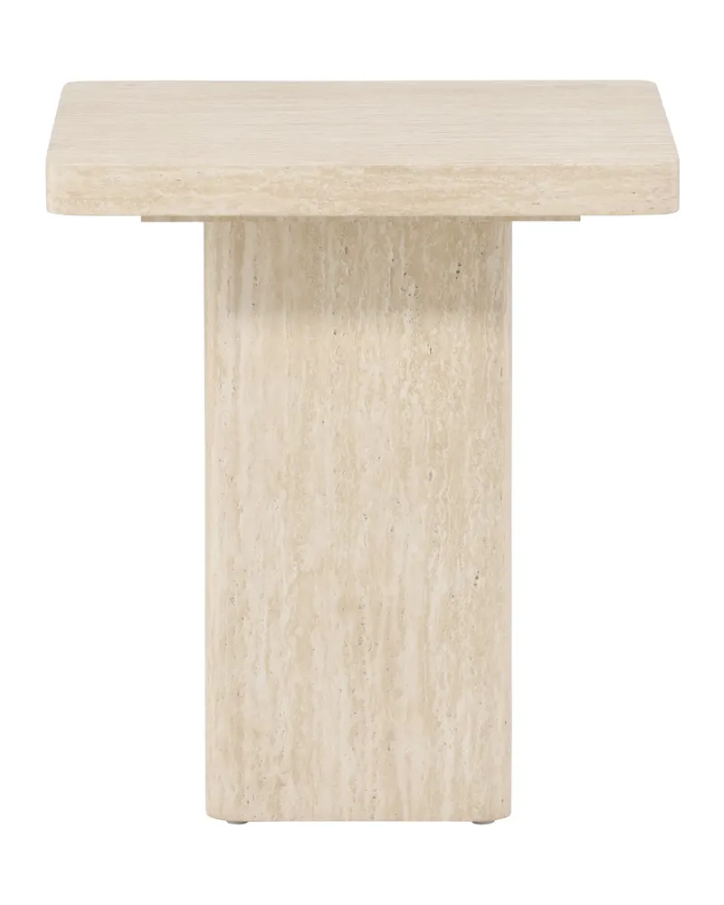 Qvart quadratischer Couchtisch auf Sockelfuß in 50 × 50 cm, Ansicht 10