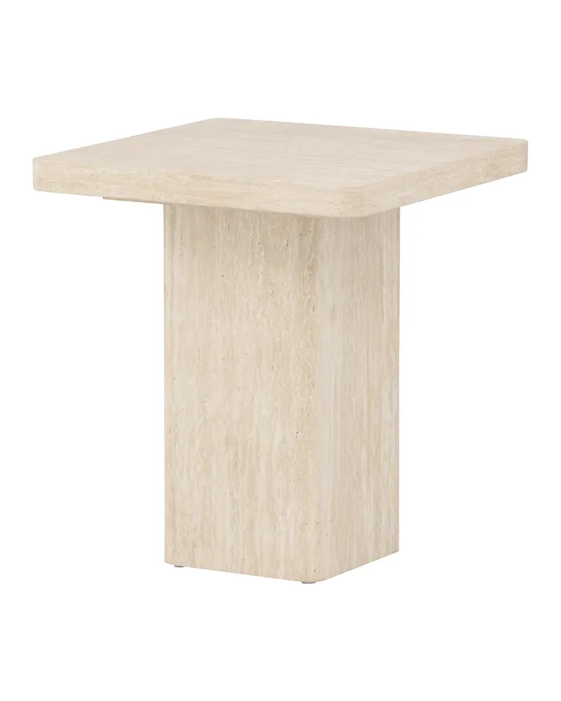 Qvart quadratischer Couchtisch auf Sockelfuß in 50 × 50 cm, Ansicht 11