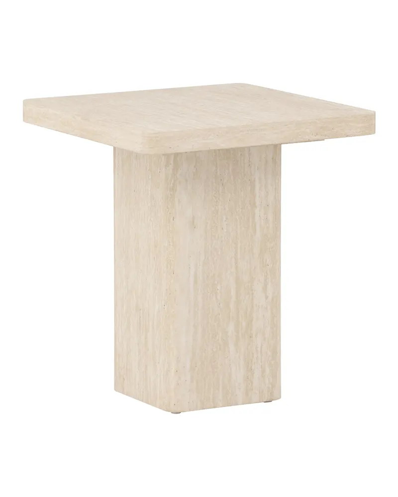 Qvart quadratischer Couchtisch auf Sockelfuß in 50 × 50 cm, Ansicht 12