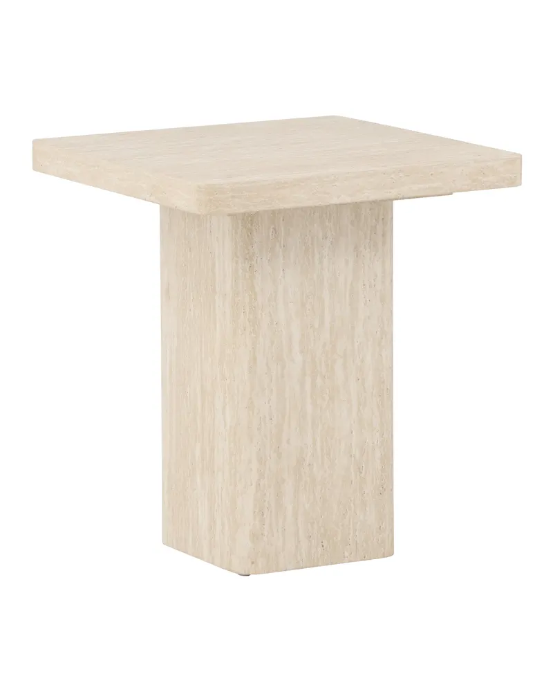 Qvart quadratischer Couchtisch auf Sockelfuß in 50 × 50 cm, Ansicht 3