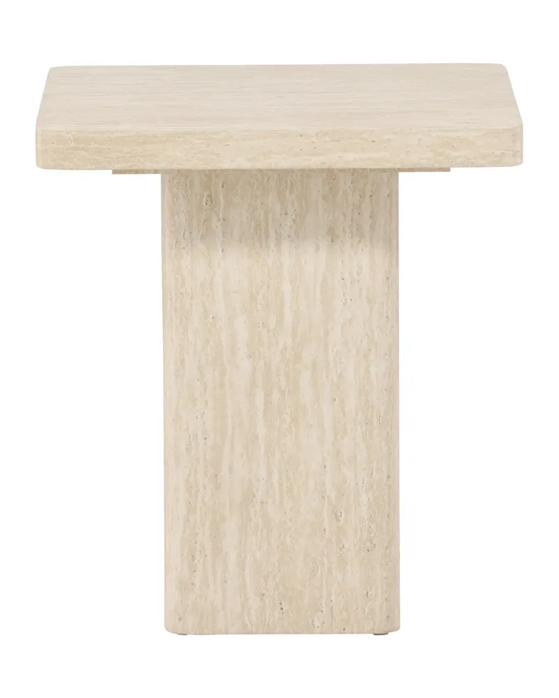 Qvart quadratischer Couchtisch auf Sockelfuß in 50 × 50 cm, Ansicht 4