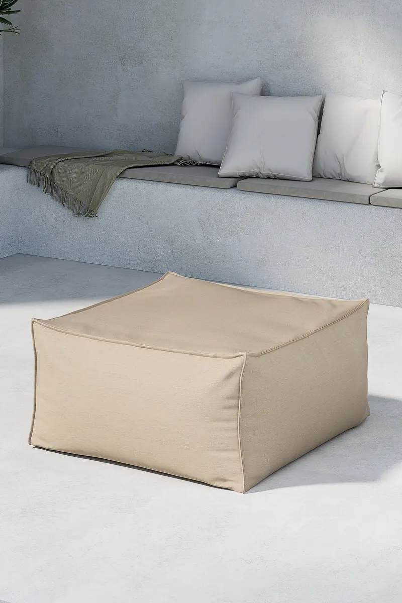 Rambo Outdoor-Pouf, quadratisch, im Wohnraum, Ansicht 2