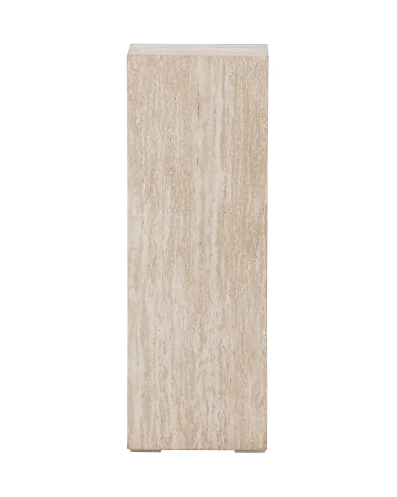 Ramsvik hoher Beistelltisch in Säulenform in 23 × 23 cm, Beige, Ansicht 2