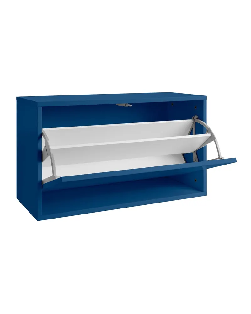 ReCollector Schuhkipper Shoe Box aus melaminbeschichteter Spanplatte, Kobaltblau, 70 × 40 × 30 cm (B × H × T), Ansicht 3
