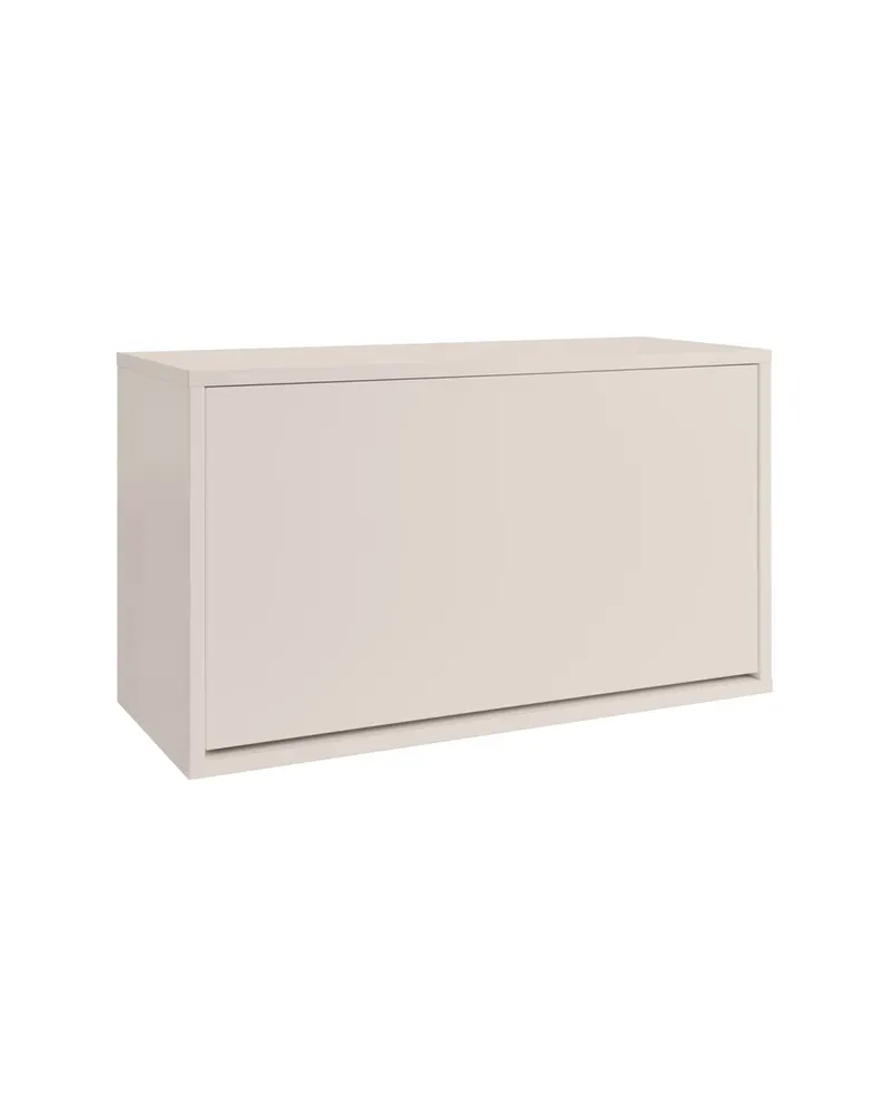 Schuhkipper Shoe Box aus melaminbeschichteter Spanplatte, Silbergrau