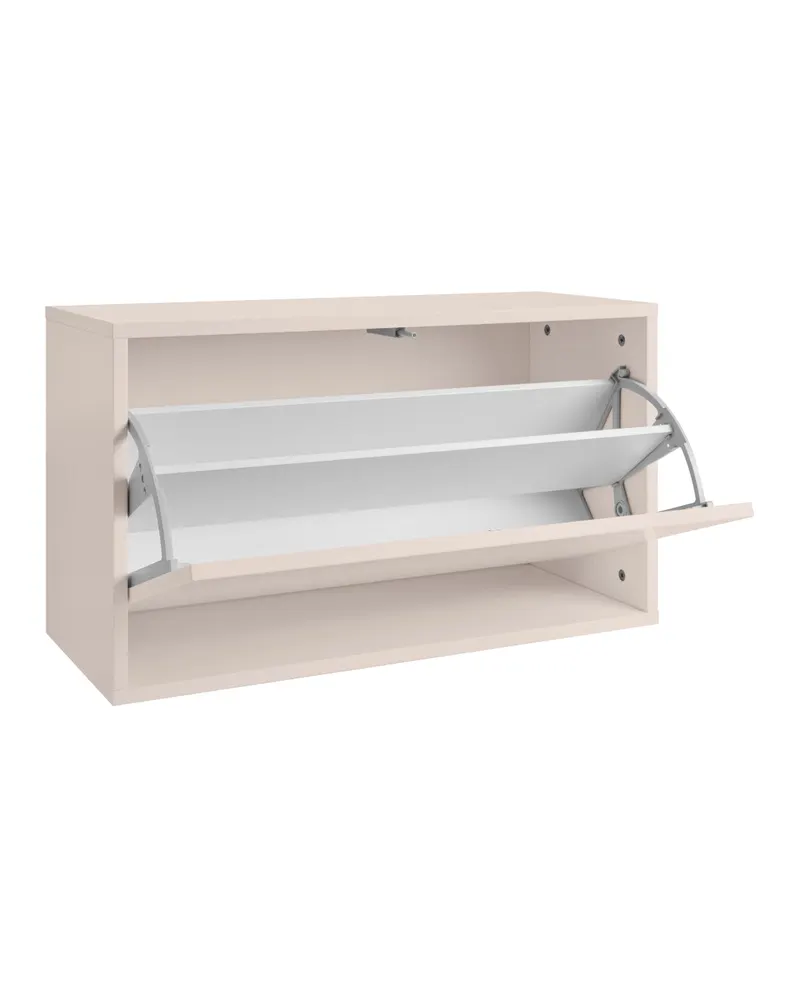 ReCollector Schuhkipper Shoe Box aus melaminbeschichteter Spanplatte, Silbergrau, 70 × 40 × 30 cm (B × H × T), Ansicht 4