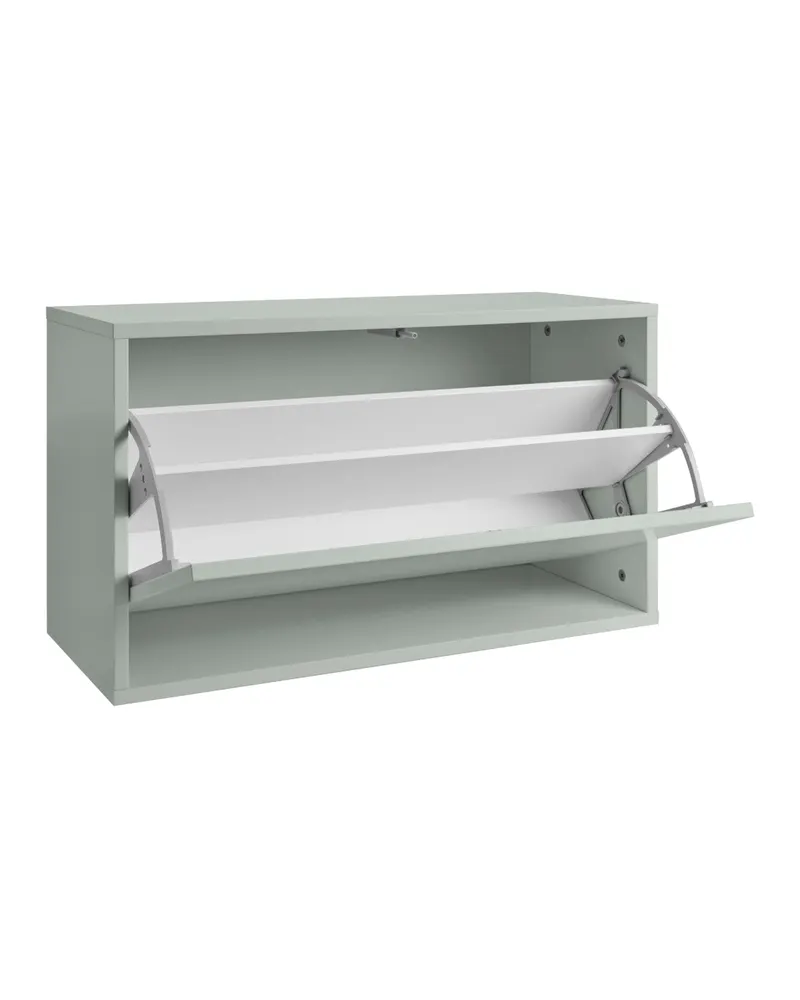 ReCollector Schuhkipper Shoe Box aus melaminbeschichteter Spanplatte, Eisenblau, 70 × 40 × 30 cm (B × H × T), Ansicht 4