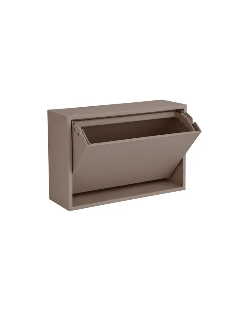 Wand-Aufbewahrungsbox Mini aus recyceltem PP, Braun (Fungi Brown)