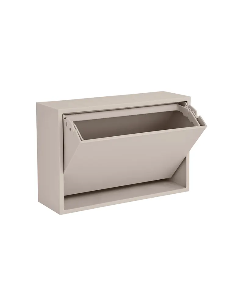 Wand-Aufbewahrungsbox Mini ReCollector aus recyceltem PP, Silbergrau (Silver Cloud Grey), 30 × 20 × 10 cm, Ansicht 4