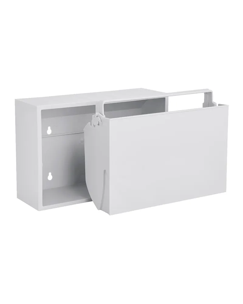 Wand-Aufbewahrungsbox Mini ReCollector aus recyceltem PP, Brillantweiß, 30 × 20 × 10 cm, Ansicht 4