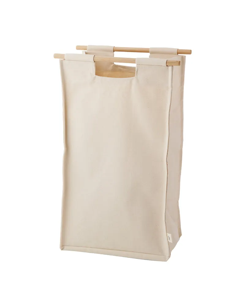 Wandhängender Wäschetrenner Bag Up aus Bio-Baumwolle, Natur