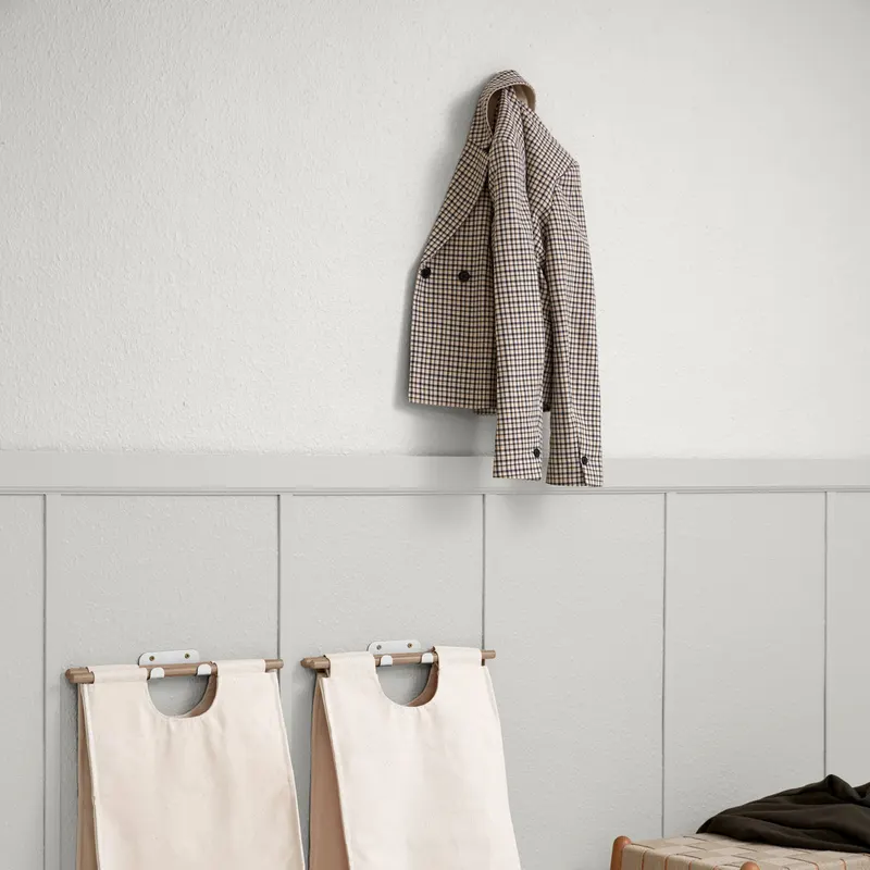 Wandhängender Wäschetrenner Bag Up aus Bio-Baumwolle, ReCollector, Natur, 35 × 57 × 24,6 cm, Ansicht 2