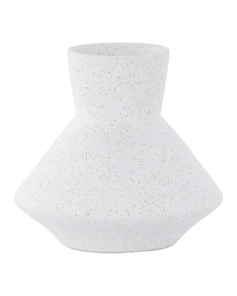 Rellis Vase aus Töpferware in Ø 22 cm, Weiß, Ansicht 4