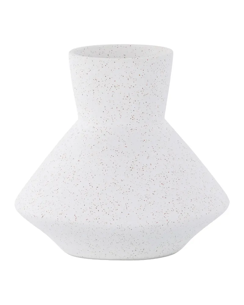 Rellis Vase aus Töpferware in Ø 22 cm, Weiß, Ansicht 5