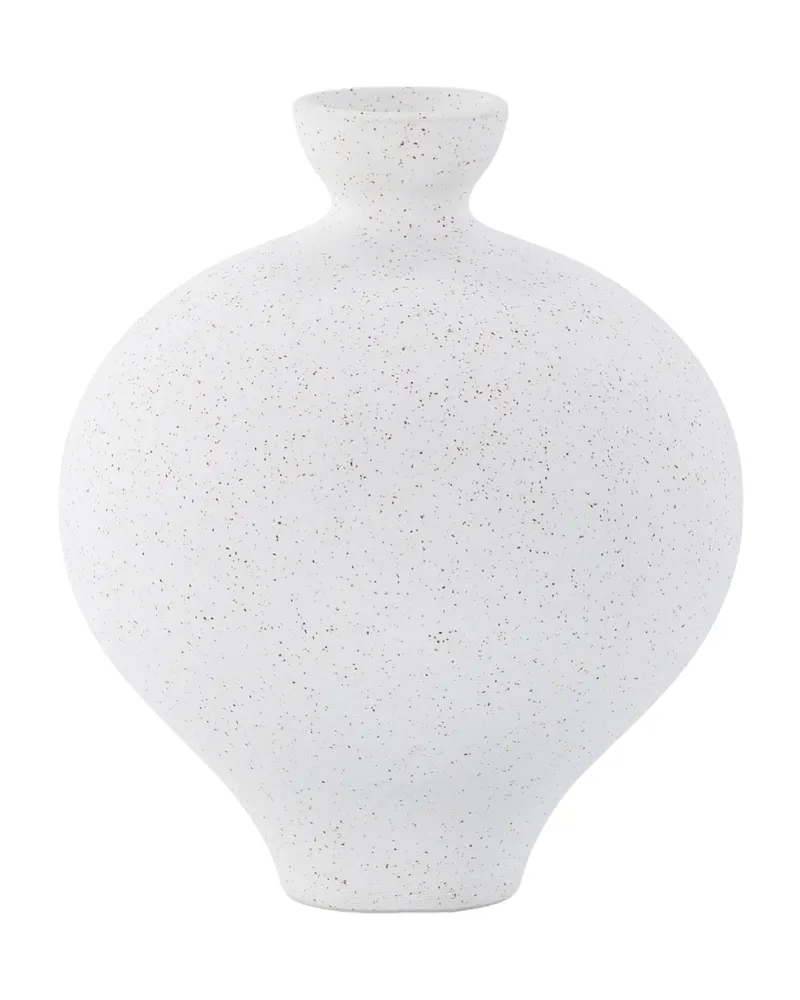 Rellis Vase aus Töpferware in Ø 20 cm, Weiß, Ansicht 2