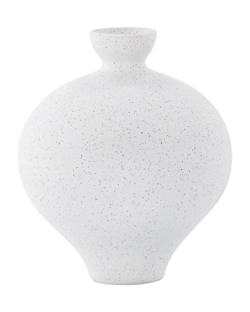 Rellis Vase aus Töpferware in Ø 20 cm, Weiß, Ansicht 7