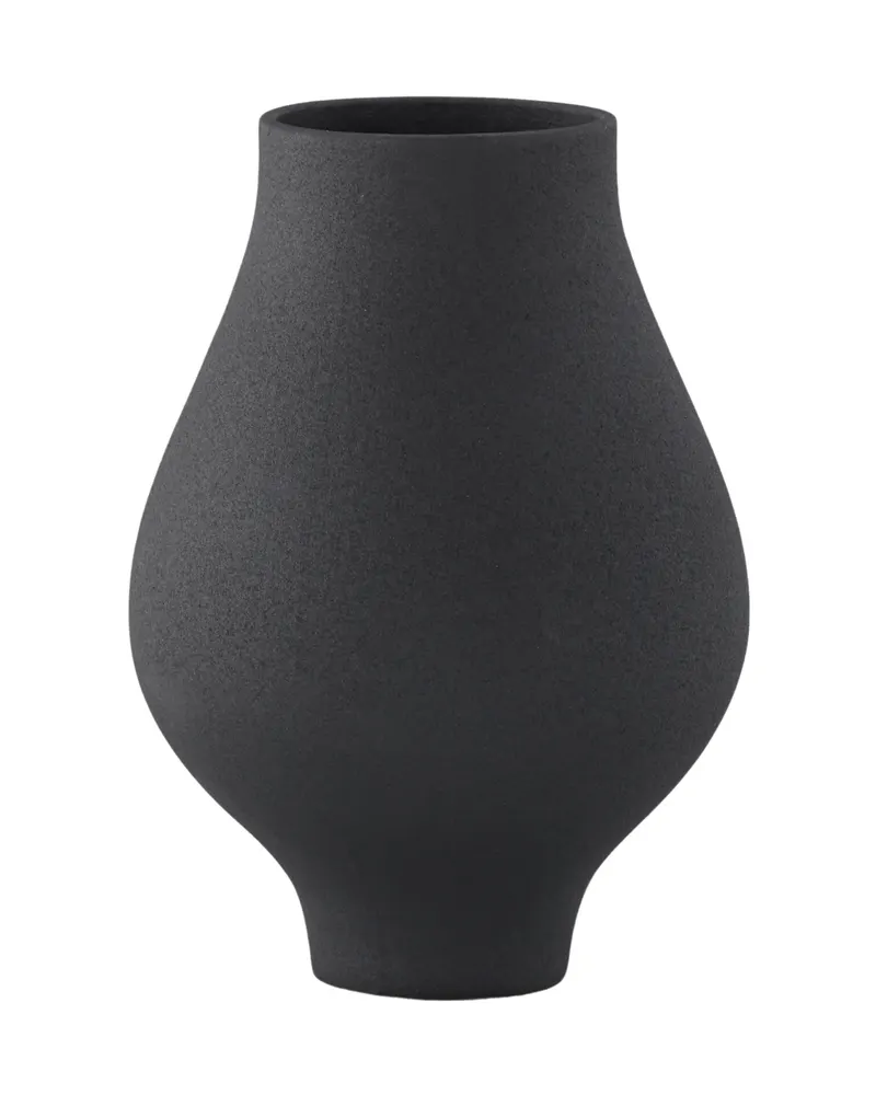 Rellis Vase aus Töpferware in Ø 14 cm, Schwarz, Ansicht 11