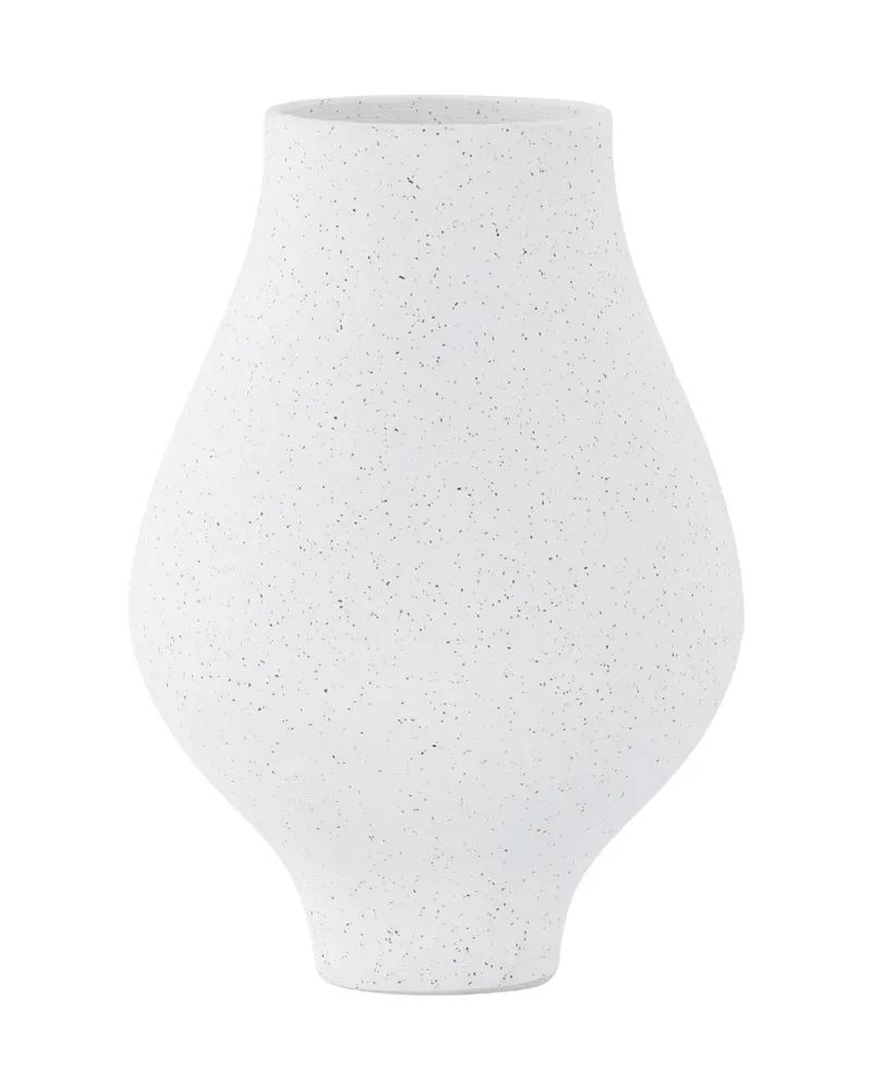 Rellis Vase aus Töpferware in Ø 14 cm, Weiß, Ansicht 1