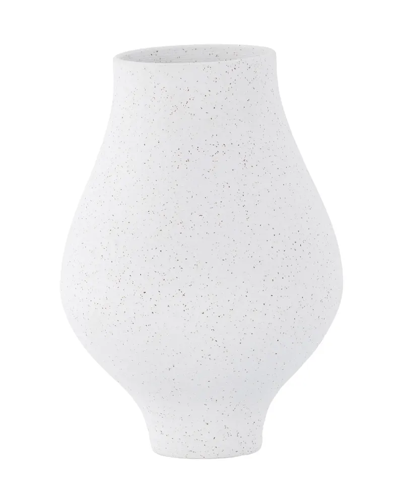 Rellis Vase aus Töpferware in Ø 14 cm, Weiß, Ansicht 8