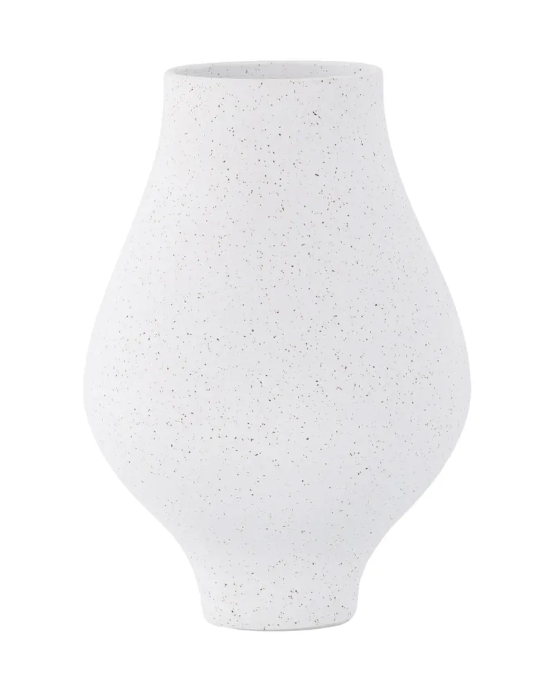 Rellis Vase aus Töpferware in Ø 14 cm, Weiß, Ansicht 11