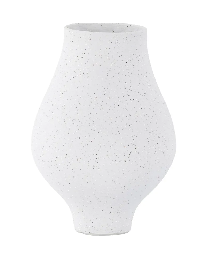 Rellis Vase aus Töpferware in Ø 14 cm, Weiß, Ansicht 3