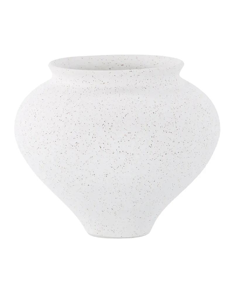Rellis Vase aus Töpferware in Ø 18 cm, Weiß, Ansicht 9