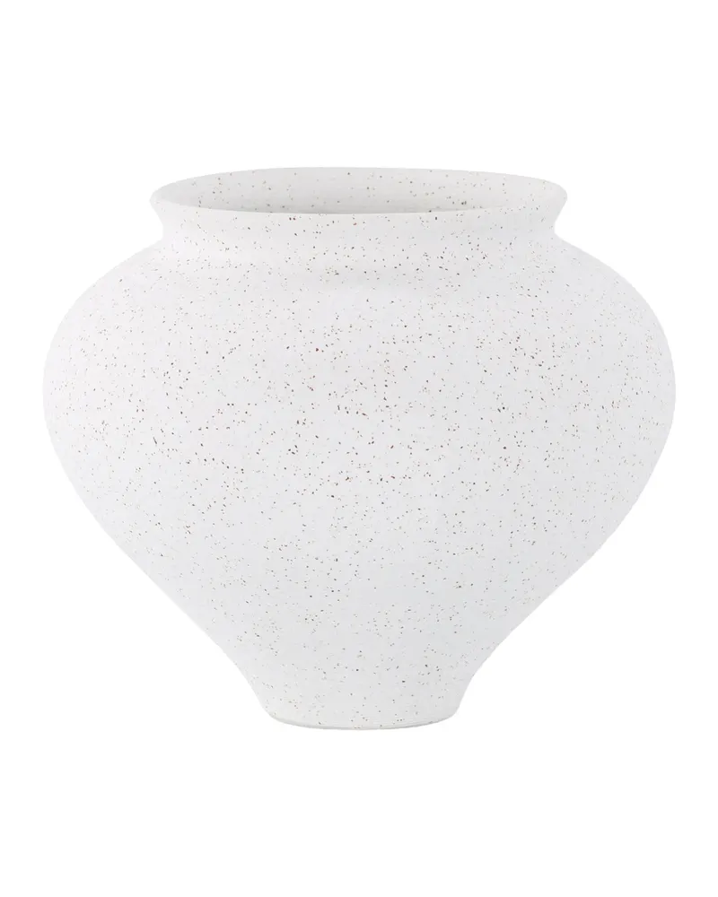 Rellis Vase aus Töpferware in Ø 18 cm, Weiß, Ansicht 10